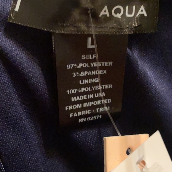 NWT Aqua Flocked Damask Print Dress size L - Picture 5 of 5